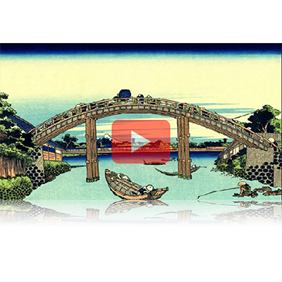 遠近風景画 富嶽三十六景 其の六 深川万年橋下 Fukagawa Manenbashishita Thirty-six Views of Mount Fuji 3D