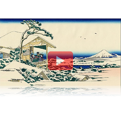 遠近風景画 富嶽三十六景 其の十一 礫川雪ノ旦 Koishikawa Yukinoashita Thirty-six Views of Mount Fuji 3D