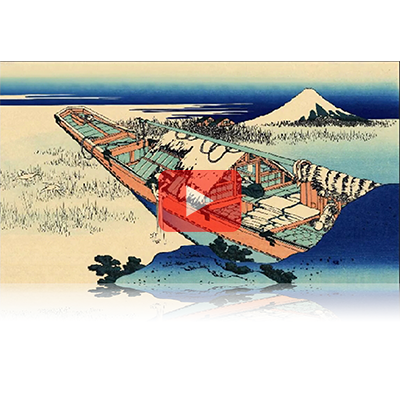遠近風景画 富嶽三十六景 其の十九 常州牛掘 Joushu Ushibori Thirty-six Views of Mount Fuji 3D