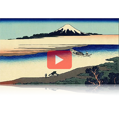 遠近風景画 富嶽三十六景 其の二十二 武州玉川 Bushu Tamagawa Thirty-six Views of Mount Fuji 3D
