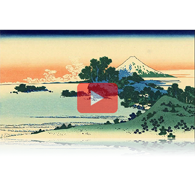遠近風景画 富嶽三十六景 其の二十四 相州七里濵 Soushu Shichirigahama Thirty-six Views of Mount Fuji 3D