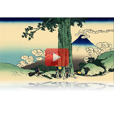 遠近風景画 富嶽三十六景 其の二十九 甲州三嶌越 Koushu Mishimagoe Thirty-six Views of Mount Fuji 3D