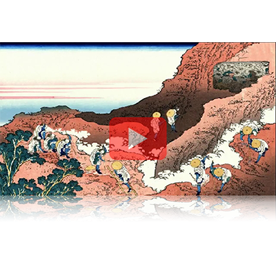 遠近風景画 富嶽三十六景 其の三十四 諸人登山 Shonintozan Thirty-six Views of Mount Fuji 3D