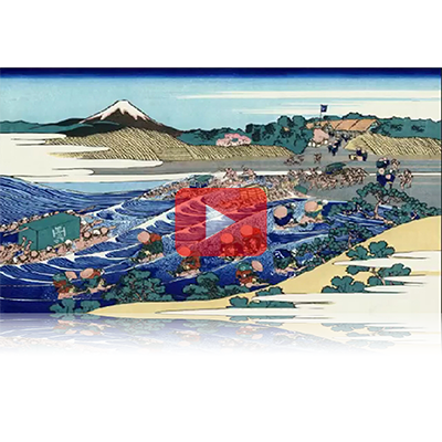 遠近風景画 富嶽三十六景 其の三十七 東海道金谷ノ不二 Toukaidou Kanaya no Fuji Thirty-six Views of Mount Fuji 3D