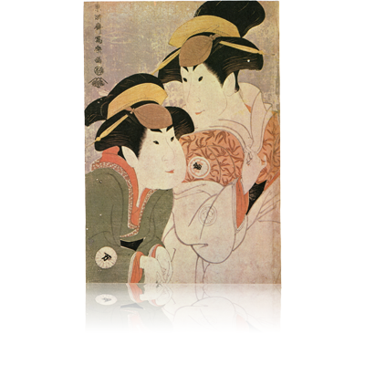 二代瀬川富三郎の大岸蔵人妻やどり木と中村万世の腰元若草　写楽